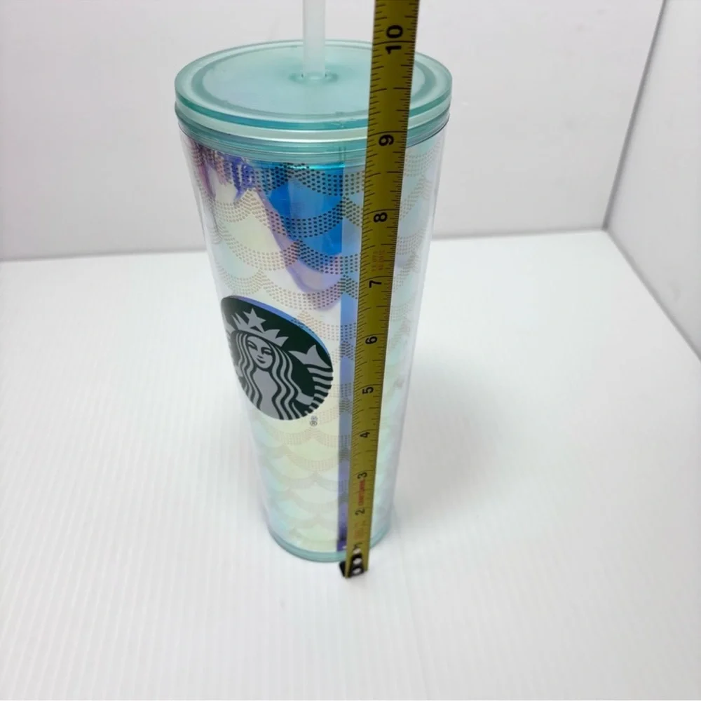 Starbucks Tumbler Mermaid Scale Acrylic Iridescent Siren 24‎ Fl Oz Cup NEW